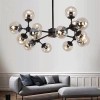 Lustra 12 Socluri E27 Neagra LZ219-12