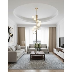 Lustra Suspendata 8 Socluri E27 Aurie LZ46-8