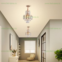 CANDELABRE, Candelabru 3 Socluri E14 Cristal LZ86534-300, LED-Zone.ro
