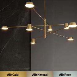 Lustra LED 100W Dimabila 3 Functii cu Telecomanda LZG3851-4+4