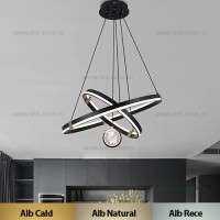 LUSTRE LED, Black Friday - Lustra LED 122W Dimabila 3 Functii cu Telecomanda LZ1513, LED-Zone.ro