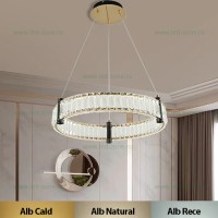 LUSTRE LED, Black Friday - Lustra LED 128W 3 Functii cu Telecomanda Cristal LZR9047-600, LED-Zone.ro