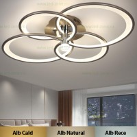 LUSTRE LED, Black Friday - Lustra LED 136W 3 Functii Dimabila cu Telecomanda LZ9246-2+2, LED-Zone.ro