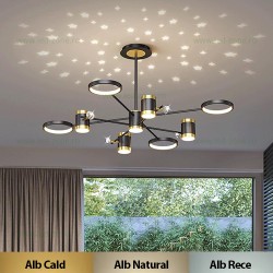 Lustra LED 142W 3 Functii cu Telecomanda LZR9080-4+4+1