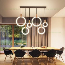 Lustra LED 160W 6 Inele Dimabila cu Telecomanda 3 Functii LZ5821