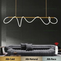 LUSTRE LED SUSPENDATE, Black Friday - Lustra LED 160W Dimabila 3 Functii cu Telecomanda LZ5519-2500, LED-Zone.ro