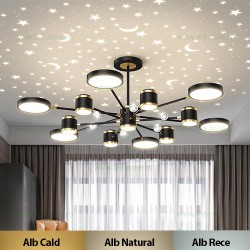 Lustra LED 208W 3 Functii cu Telecomanda LZR9080-6+6+1
