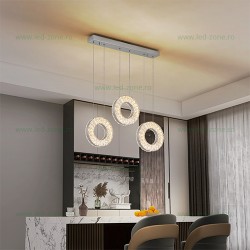 Lustra LED 48W 3 Functii Dimabila cu Telecomanda Cristal LZ7270-3F