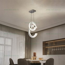 Lustra LED 50W 3 Functii Dimabila cu Telecomanda Cristal LZ87869-450