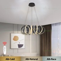 LUSTRE LED, Black Friday - Lustra LED 62W 3 Functii cu Telecomanda LZ1078, LED-Zone.ro