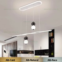 LUSTRE LED, Black Friday - Lustra LED 74W 3 Functii cu Telecomanda LZ1488, LED-Zone.ro