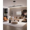 Lustra LED 74W 3 Functii Neagra cu Telecomanda LZ4038
