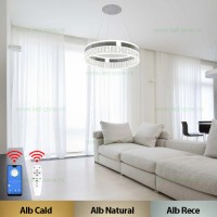 LUSTRE LED, Black Friday - Lustra LED 80W 3 Functii Dimabila cu Telecomanda sau Telefon LZ75L244, LED-Zone.ro