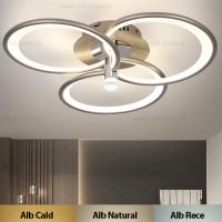 LUSTRE LED, Black Friday - Lustra LED 86W Dimabila 3 Functii cu Telecomanda LZ9246-3S, LED-Zone.ro