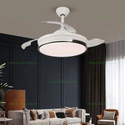 Lustra LED Rotunda cu Ventilator si Telecomanda LZ410YY Alb