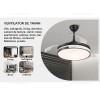 Lustra LED Rotunda cu Ventilator si Telecomanda LZ410YY Alb