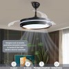 Lustra LED Rotunda cu Ventilator si Telecomanda LZ417YY Negru