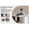 Lustra LED Rotunda cu Ventilator si Telecomanda LZ417YY Negru
