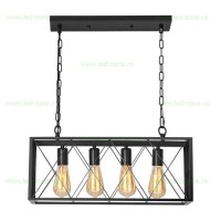 LUSTRE LED SUSPENDATE, Black Friday - Lustra 4 Socluri Vintage E27 LZ4800-4, LED-Zone.ro