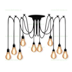 Lustra Spider 10 Socluri E27 Vintage