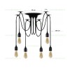 Lustra Spider 6 Socluri E27 Vintage