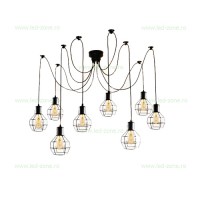 Oferte speciale, Black Friday - Lustra Spider 8 Socluri E27 Vintage 1, LED-Zone.ro