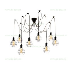Lustra Spider 8 Socluri E27 Vintage 1