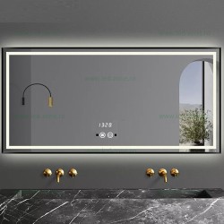 Oglinda Baie LED 100x65cm Touch Ceas Dezaburire LZJ31
