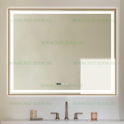 Oglinda Baie LED 100x80cm Touch Ceas Dezaburire LZJ43