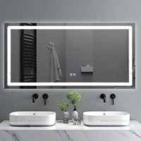 OGLINZI LED, Oglinda Baie LED 120x80cm Touch Ceas Dezaburire J145/J147, LED-Zone.ro