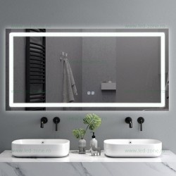 Oglinda Baie LED 120x80cm Touch Ceas Dezaburire J145/J147