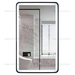 Oglinda Baie LED 60x100cm Touch Ceas Dezaburire LZJ38