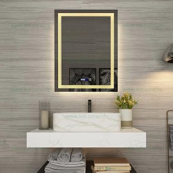 Oglinda Baie LED 60x80cm 2 Functii Touch Ceas Dezaburire LZJ09-1