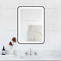 OGLINZI LED, Oglinda Baie LED 60x80cm Touch Dezaburire LZJ24, LED-Zone.ro