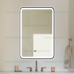 Oglinda Baie LED 60x90cm Touch Ceas Dezaburire LZJ136