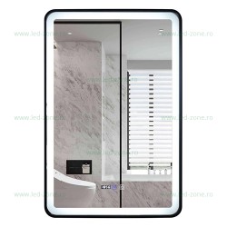 Oglinda Baie LED 60x90cm Touch Ceas Dezaburire LZJ36