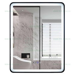 Oglinda Baie LED 70x90cm Touch Ceas Dezaburire LZJ39