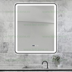 Oglinda Baie LED 75x90cm Touch Ceas Dezaburire LZJ137