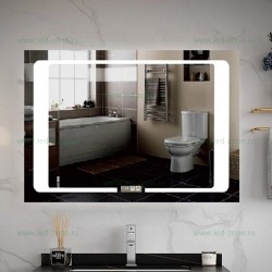 Oglinda Baie LED 90x60cm Touch Ceas Dezaburire LZJ16