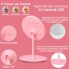 Oglinda Machiaj LED 5W 3 Functii USB Roz