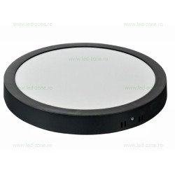 Panou LED 36W Rotund D30cm Aplicat Negru SOLE