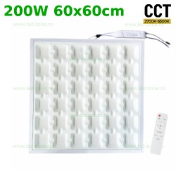 Panou LED 200W 60x60cm Incastrabil Alb CCT cu Telecomanda