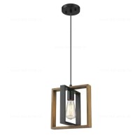 PENDULE RUSTICE, Pendul Soclu E27 Rustic Lemn LZ5456-1, LED-Zone.ro