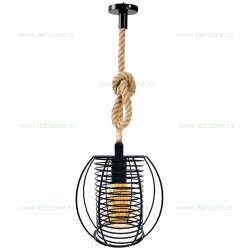 Pendul Soclu E27 Rustic Metal Cage LZ3736