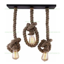 Pendul Liniar Soclu 3xE27 Rustic