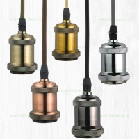 ILUMINAT INTERIOR LED, Pendul Soclu E27 Vintage Diverse Culori LZ01, LED-Zone.ro