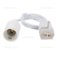 SPOTURI LED SINA, Black Friday - Pendul Soclu E27 Montaj Sina Alb, LED-Zone.ro