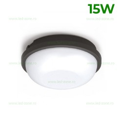 Plafoniera LED 15W Exterior Rotunda Neagra