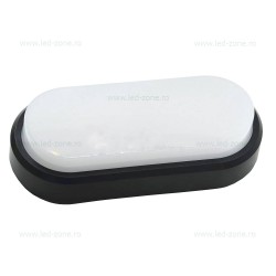 Plafoniera LED 16W Exterior Ovala Neagra