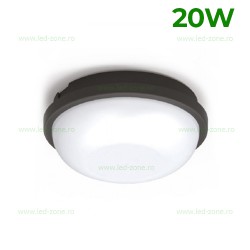 Plafoniera LED 20W Rotunda Exterior Neagra